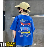 Royal Elegance Kids Oversized Tees in Majestic Blue